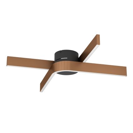 Eglo - LED RGBW dæmpbar loftlampe 2xLED/18W/230V kobber/sort