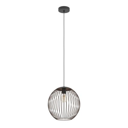 Eglo - Pendel med ledning 1xE27/60W/230V sort