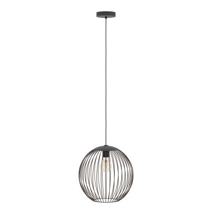 Eglo - Pendel med ledning 1xE27/60W/230V sort