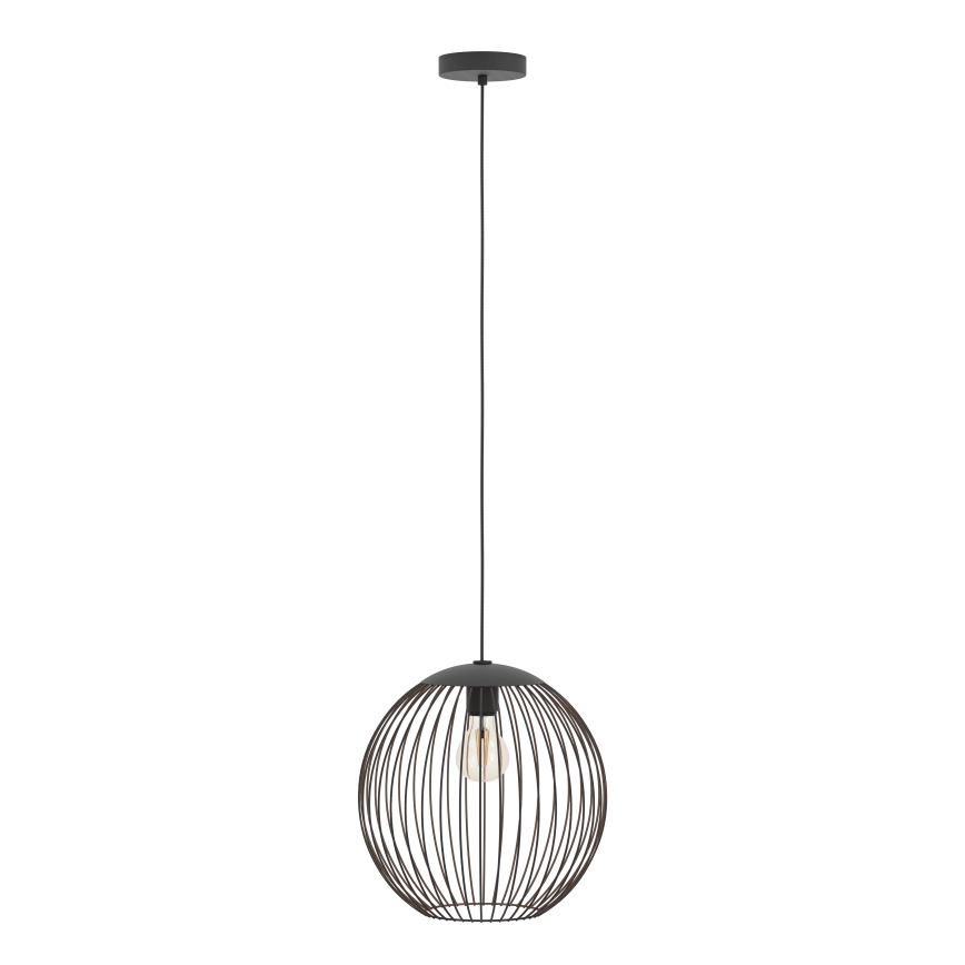 Eglo - Pendel med ledning 1xE27/60W/230V sort