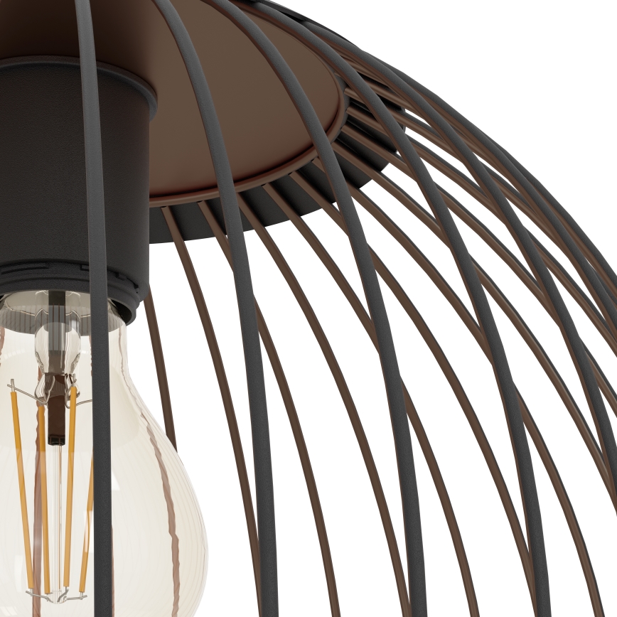 Eglo - Pendel med ledning 1xE27/60W/230V sort