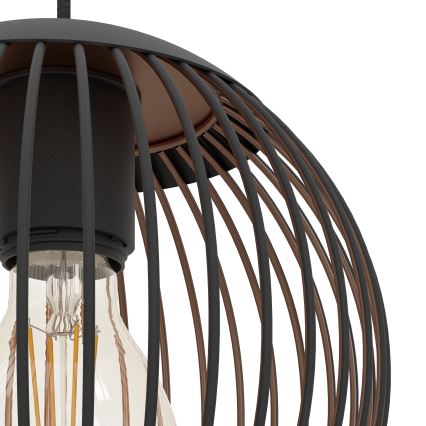 Eglo - Pendel på wire 3xE27/60W/230V sort
