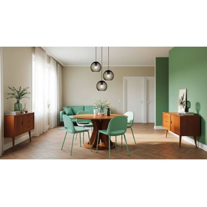 Eglo - Pendel på ledning 3xE27/60W/230V sort