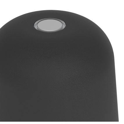 Eglo - LED dæmpbar udendørs berøringsbetjent genopladelig bordlampe LED/1,8W/5V 2500/3000/4000K 2500 mAh IP54 sort