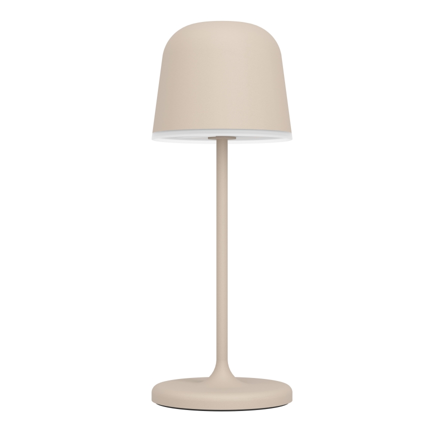 Eglo - Dæmpbar berøringsbetjent genopladelig udendørs bordlampe LED/1,8W/5V 2500/3000/4000K 2500 mAh IP54 creme