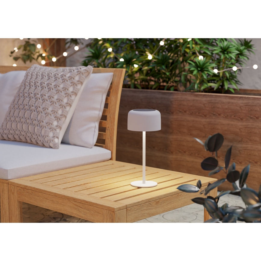 Eglo - LED solcelledrevet opladelig berøringsbetjent bordlampe LED/2,8W/3,7V 1800 mAh IP44 hvid