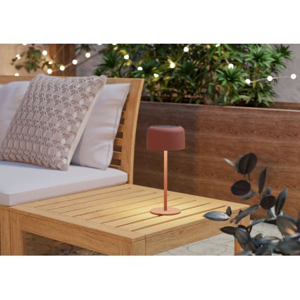 Eglo - LED solcelleopladelig berøringsbetjent bordlampe LED/2,8W/3,7V 1800 mAh IP44 orange