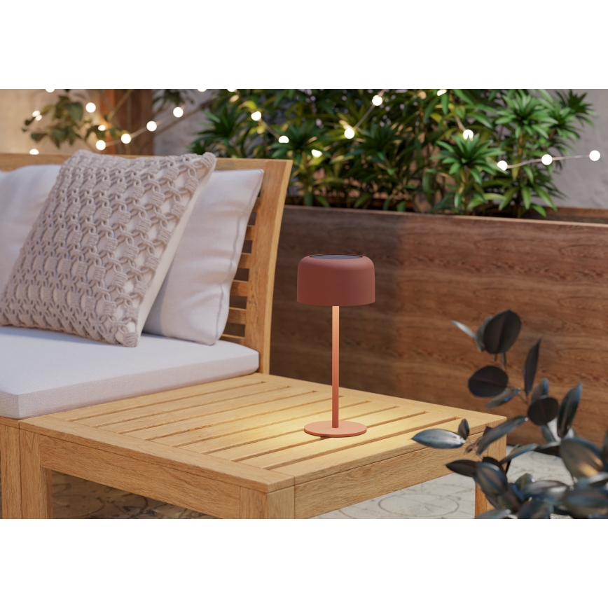 Eglo - LED solcelleopladelig berøringsbetjent bordlampe LED/2,8W/3,7V 1800 mAh IP44 orange