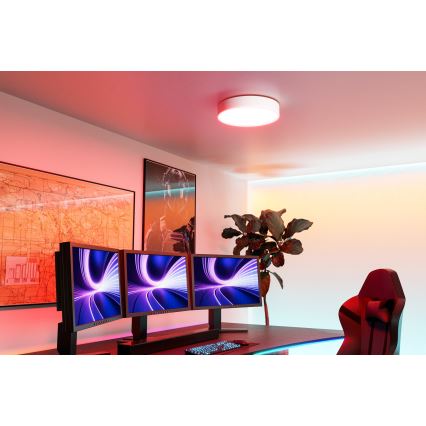 Eglo - LED RGBW Dæmpbar loftlampe LED/15W/230V 2700-6500K Ø 39 cm hvid