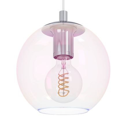 Eglo - Lysekrone på ledning 10xE27/60W/230V blank krom/klar