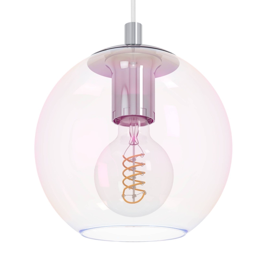 Eglo - Lysekrone på ledning 10xE27/60W/230V blank krom/klar