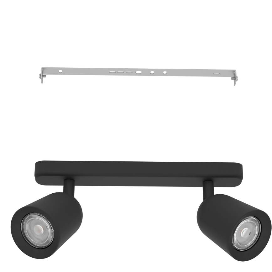 Eglo - Spotlampe 2xGU10/10W/230V sort