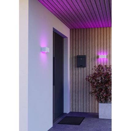 Eglo - LED RGBW Dæmpbar udendørs væglampe LED/10W/230V 2700-6500K IP55 hvid