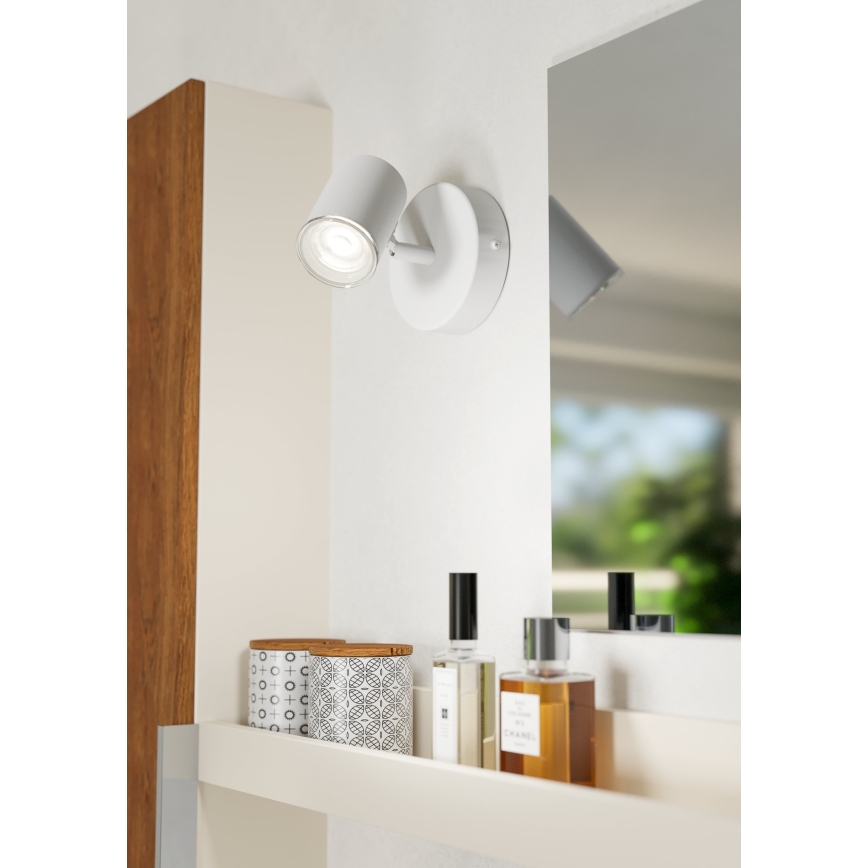 Eglo - Badeværelsesvægspot 1xGU10/5W/230V IP44 hvid