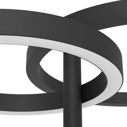 Eglo - Dæmpbar LED-gulvlampe LED/16W/230V + LED/12W, sort