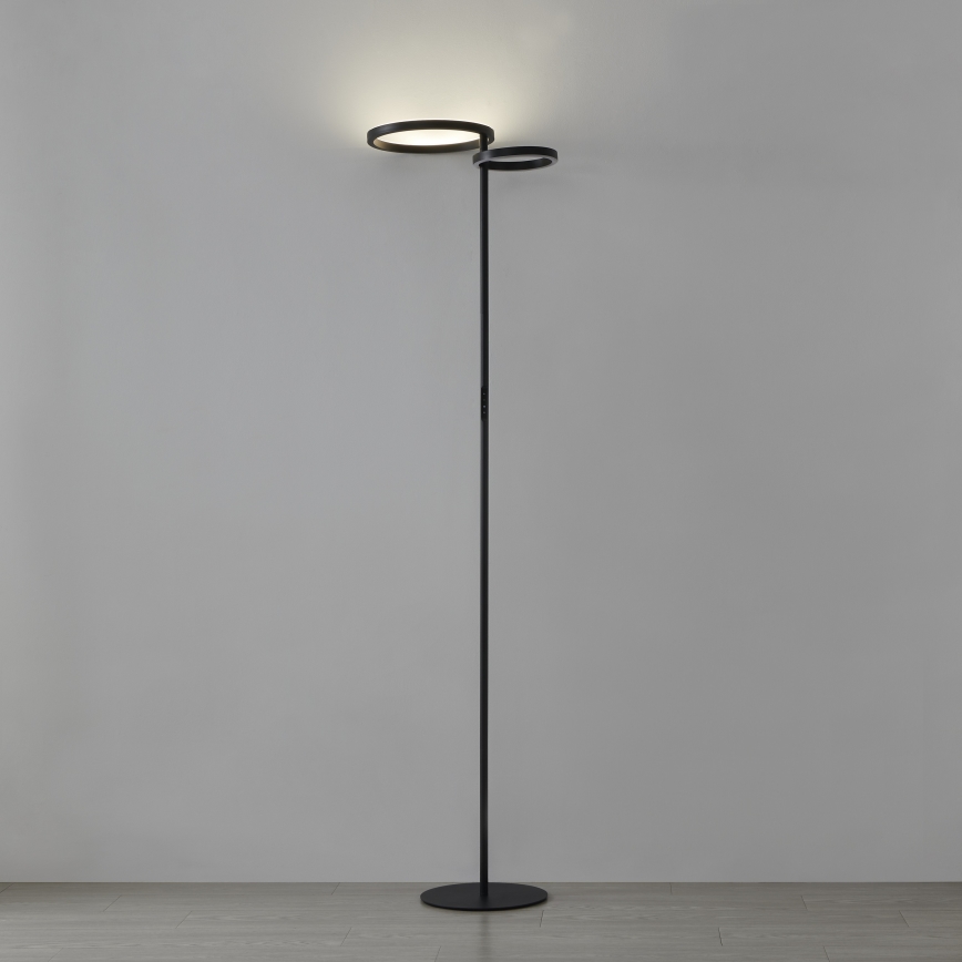 Eglo - Dæmpbar LED-gulvlampe LED/16W/230V + LED/12W, sort