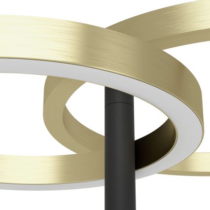 Eglo - Dæmpbar LED-gulvlampe LED/16W/230V + LED/12W guld/sort