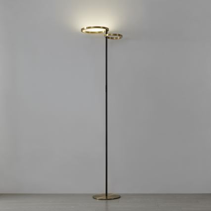 Eglo - Dæmpbar LED-gulvlampe LED/16W/230V + LED/12W guld/sort