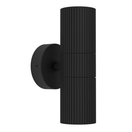 Eglo - Udendørs væglampe 2xGU10/28W/230V IP44 sort