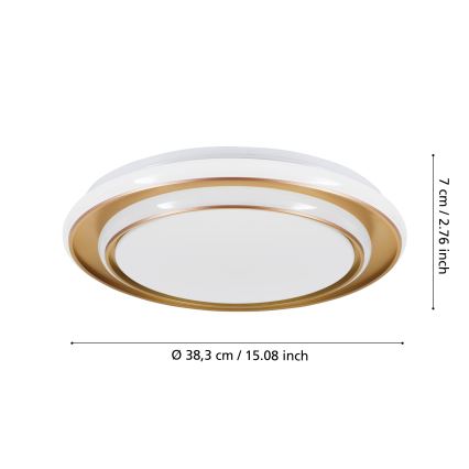 Eglo - LED loftlampe LED/24W/230V Ø 40 cm guld