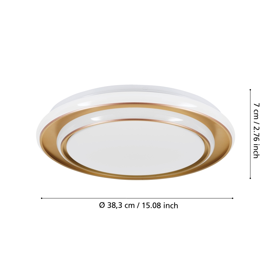 Eglo - LED loftlampe LED/24W/230V 2700/4000/6500K Ø 40 cm guld