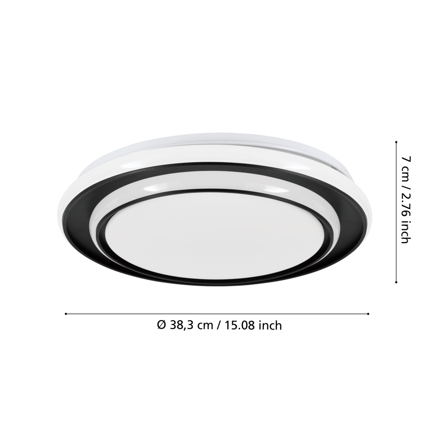 Eglo - LED-loftlampe LED/24W/230V Ø 40 cm sort