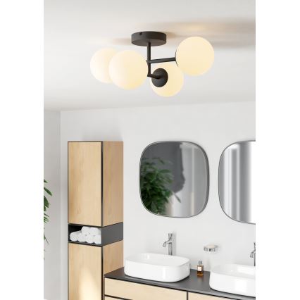 Eglo - LED badeværelsesloftlampe, påbygget, 4xG9/4,2W/230V, IP44, sort