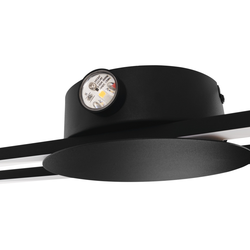Eglo - LED væglampe LED/20W/230V + LED/0,91W sort