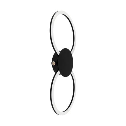 Eglo - LED væglampe LED/20W/230V + LED/0,91W sort