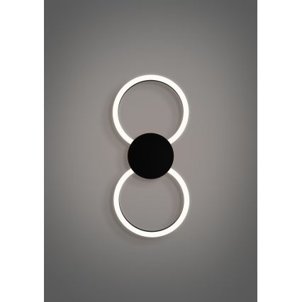 Eglo - LED væglampe LED/20W/230V + LED/0,91W sort