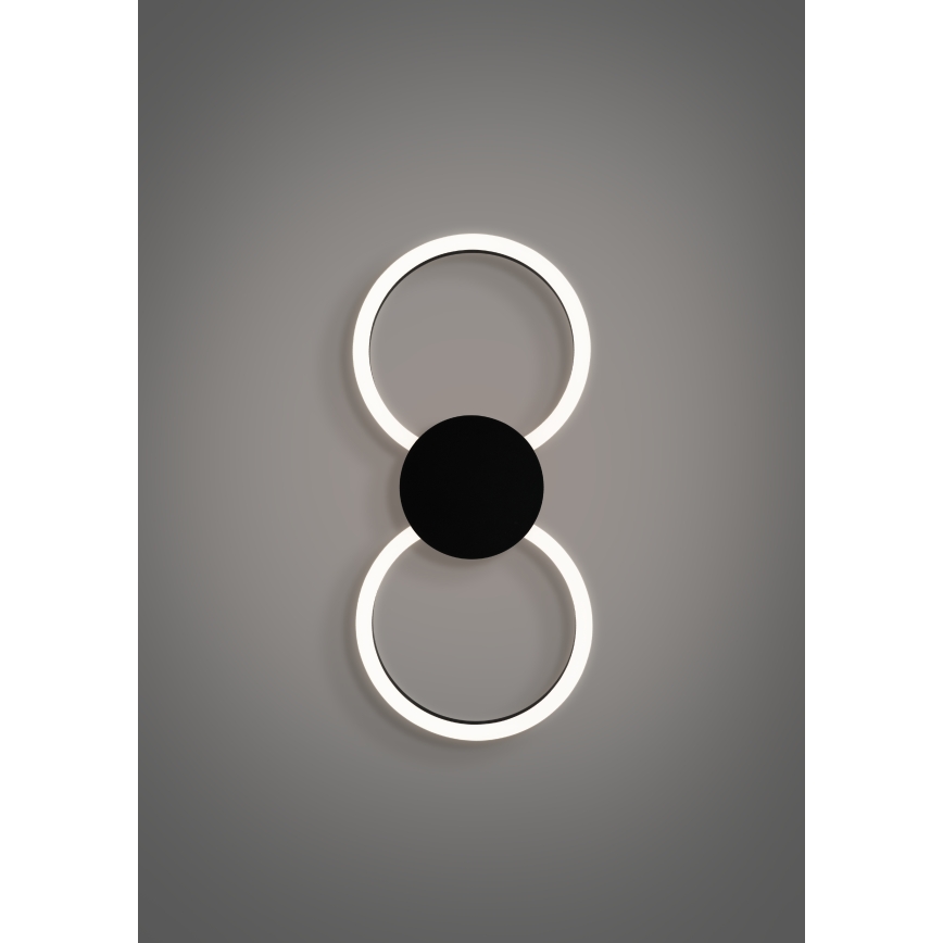 Eglo - LED væglampe LED/20W/230V + LED/0,91W sort