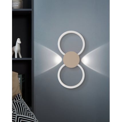 Eglo - LED væglampe LED/20W/230V + LED/0,91W beige