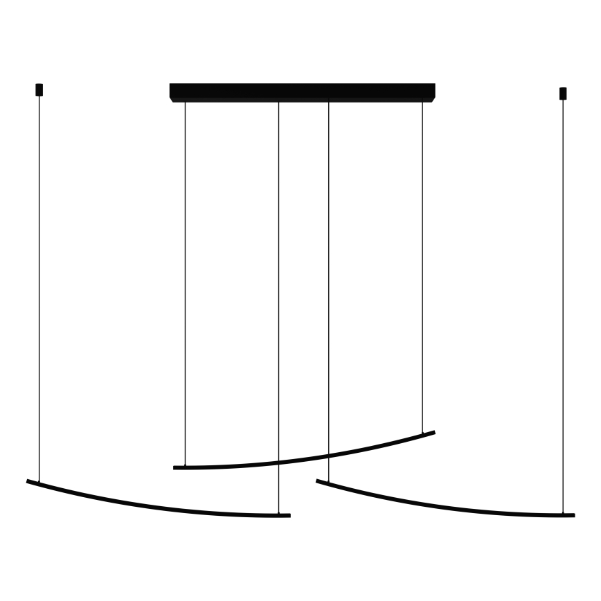 Eglo - Dæmpbar LED-pendel på kabel LED/22W/230V 2700/4000/6500K sort