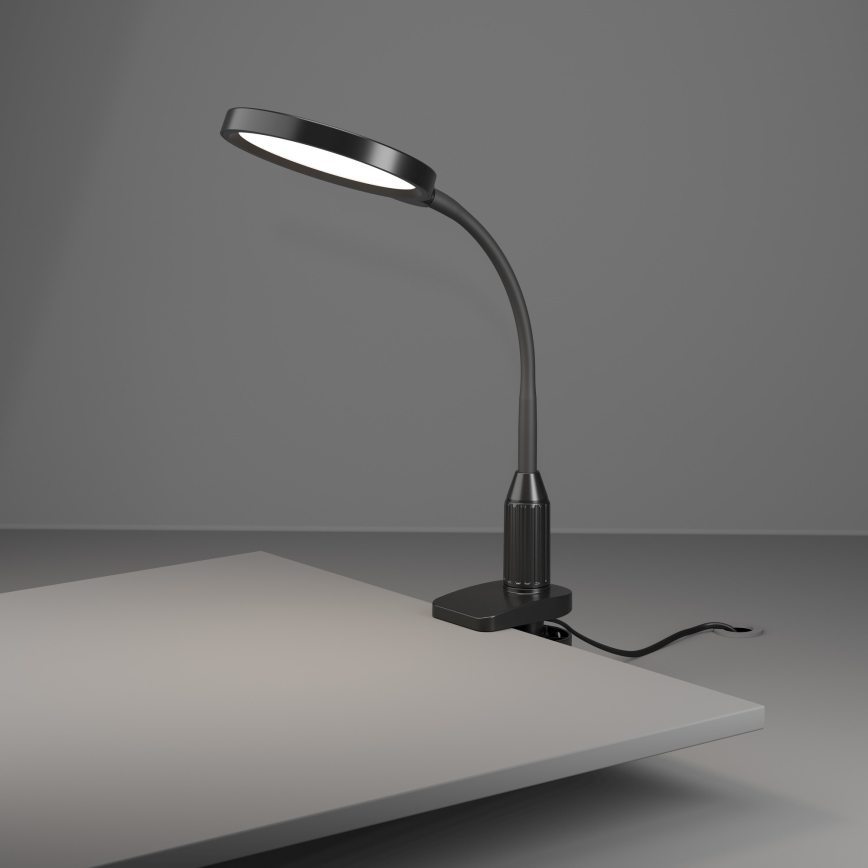 Eglo - Dæmpbar LED fleksibel lampe med klemme LED/5,5W/230V 2700/4000/6500K sort