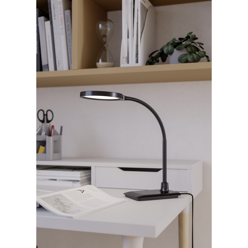 Eglo - LED dæmpbar fleksibel bordlampe LED/5,5W/230V 2700/4000/6500K sort
