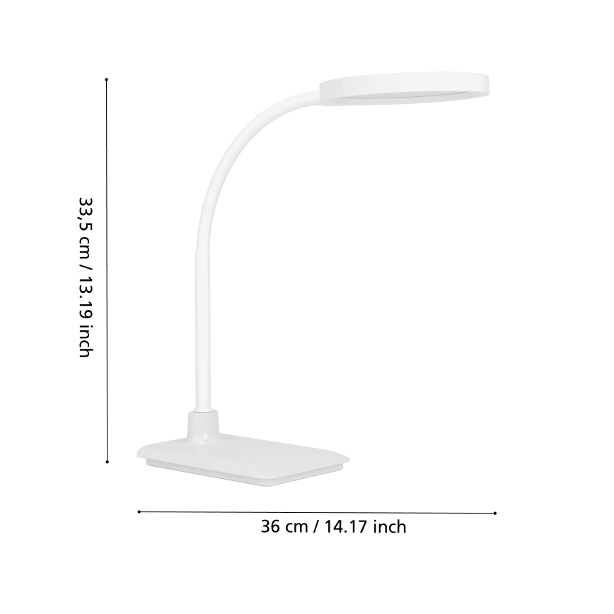 Eglo - LED Dæmpbar fleksibel bordlampe LED/5,5W/230V 2700/4000/6500K hvid