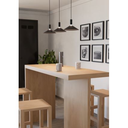 Eglo - LED RGBW dæmpbar pendel på kabel 3xLED/7,5W/230V 2700-6500K sort