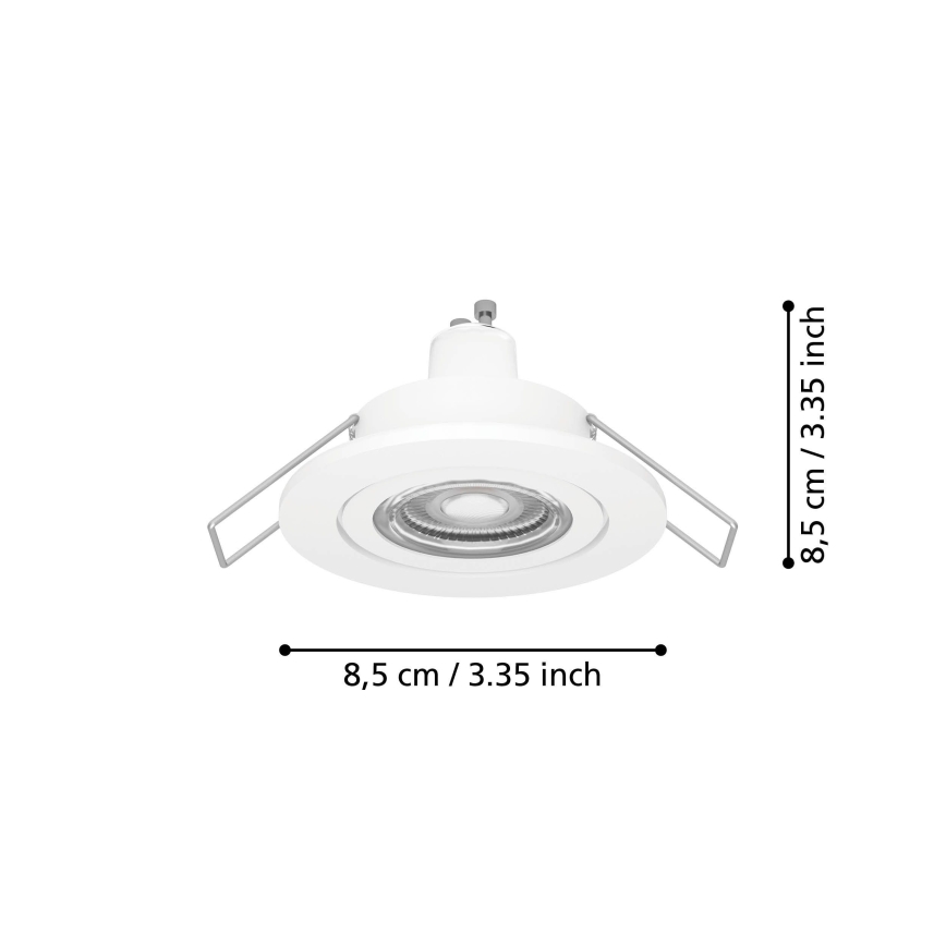 Eglo - LED badeværelses indbygningsspot 1xGU10/4,5W/230V IP44 hvid