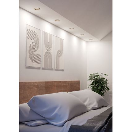 Eglo - LED indbygningsspot 1xGU10/4,5W/230V mat krom