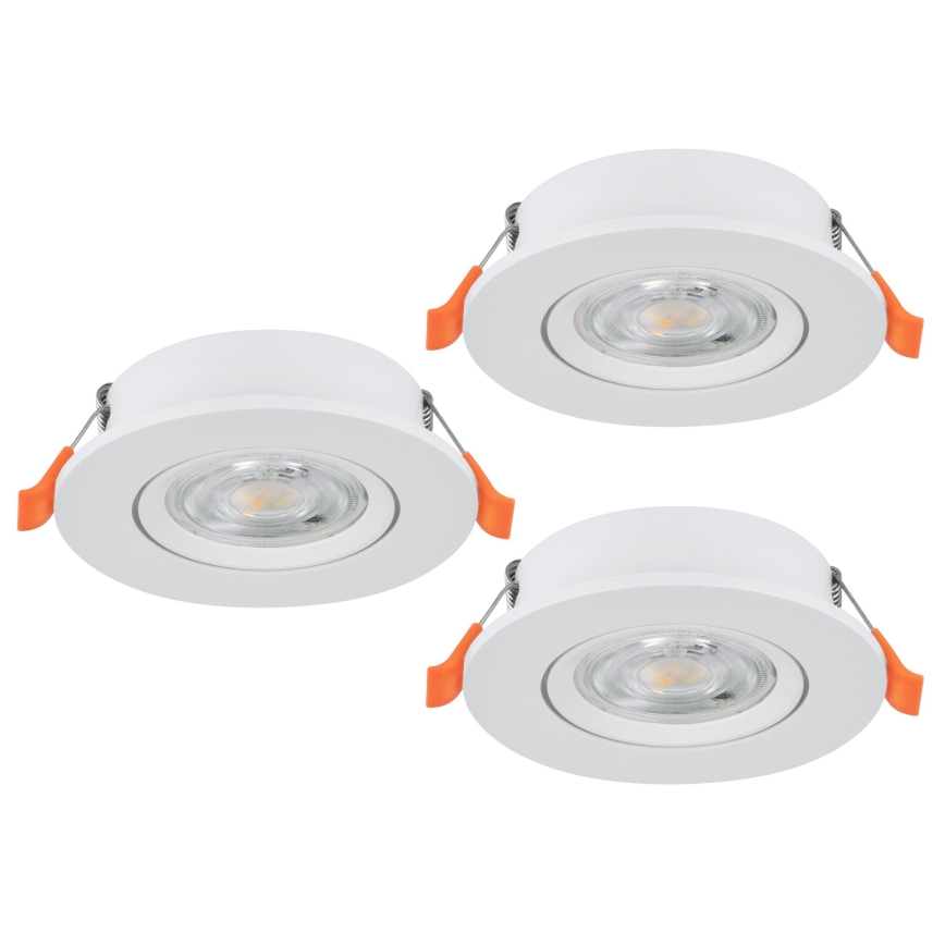 Eglo - Sæt med 3 LED indbygningsspots LED/4,8W/230V 2700/4000/6500K hvid