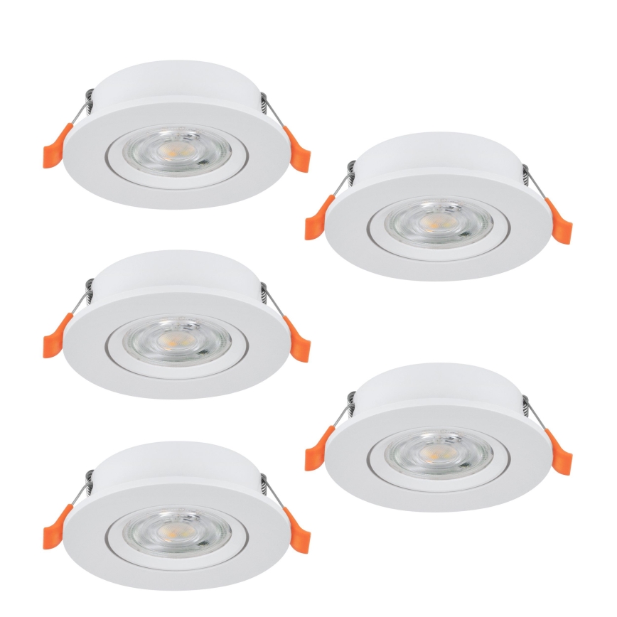 Eglo - SÆT 5x LED indbygningsspots LED/4,8W/230V 2700/4000/6500K hvid