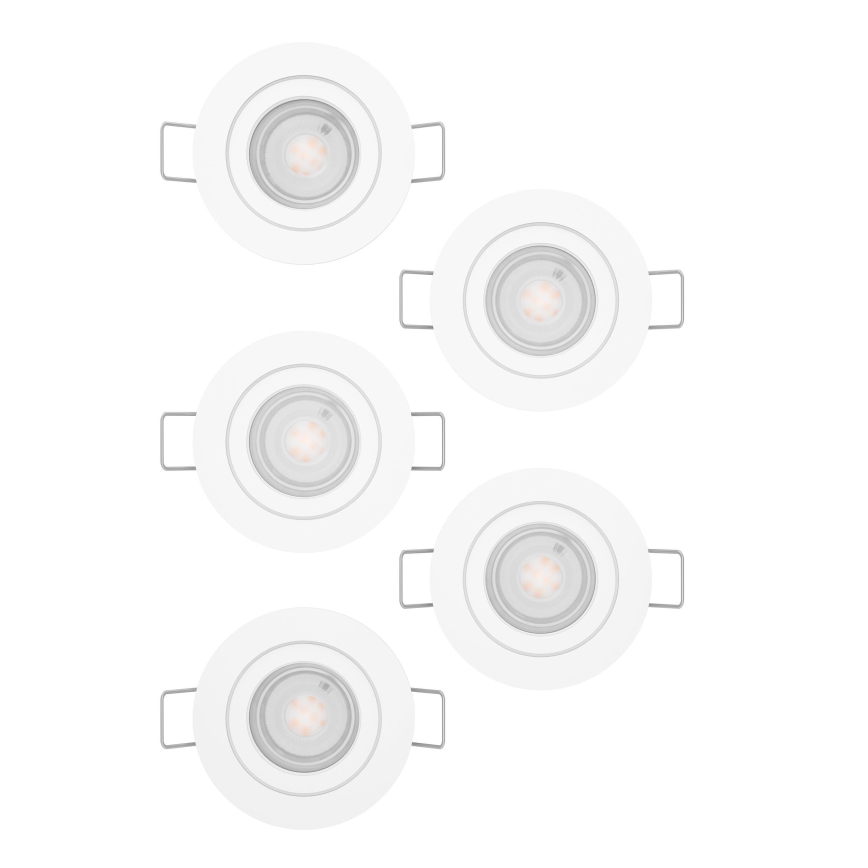 Eglo - SÆT 5x LED indbygningsspots LED/4,8W/230V 2700/4000/6500K hvid