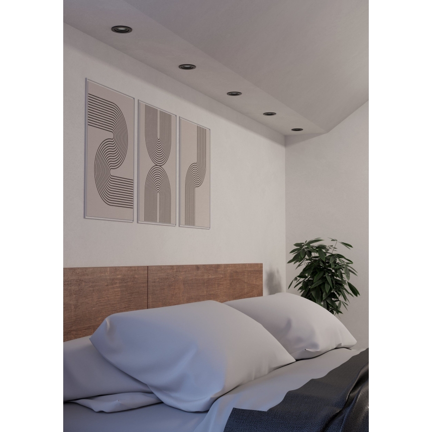 Eglo - Sæt 3x LED-indbygningsspot LED/4,8W/230V 2700/4000/6500K sort
