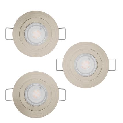 Eglo - SÆT 3x LED indbygningsspot LED/4,8W/230V 2700/4000/6500K mat krom