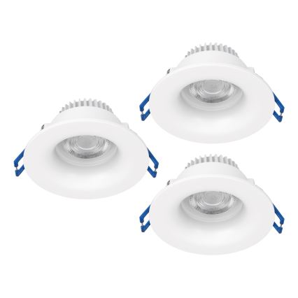Eglo - SÆT 3x LED badeværelses indbygningsspot LED/4,9W/230V 2700/4000/6500K Ø 8,8 cm IP65 hvid