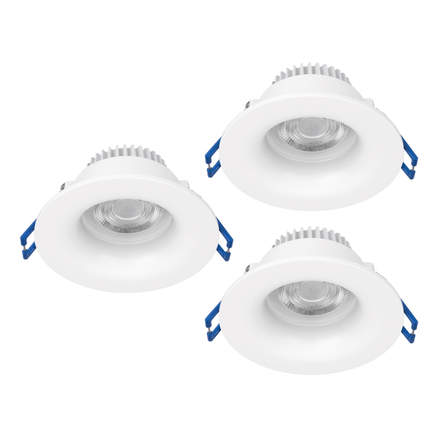 Eglo - SÆT 3x LED badeværelses indbygningsspot LED/4,9W/230V 2700/4000/6500K Ø 8,8 cm IP65 hvid