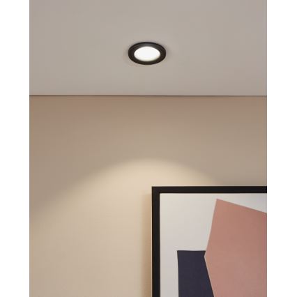 Eglo - LED indbygningsspot til badeværelse LED/4,9W/230V 2700/4000/6500K Ø 8,8 cm IP65 sort