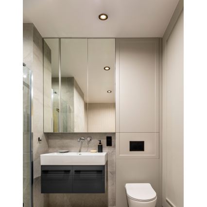 Eglo - 3-pak LED indbygningsspots til badeværelse LED/4,9W/230V 2700/4000/6500K Ø 8,8 cm IP65 sort