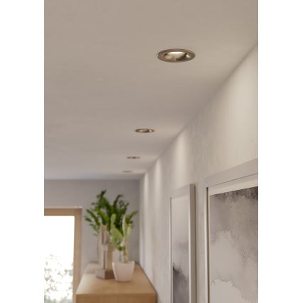 Eglo - LED indbygningsspot til badeværelse LED/4,9W/230V 2700/4000/6500K Ø 8,8 cm IP65 mat krom