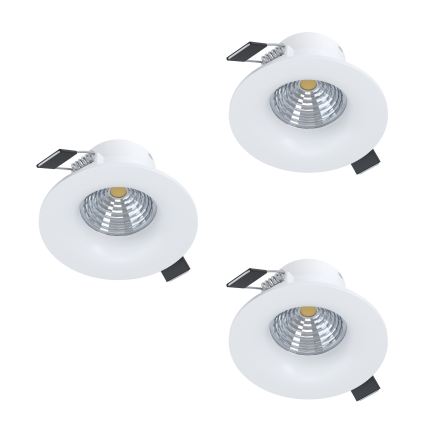 Eglo - Sæt med 3 dæmpbare LED-indbygningsspots LED/4,8W/230V Ø 8,8 cm hvid